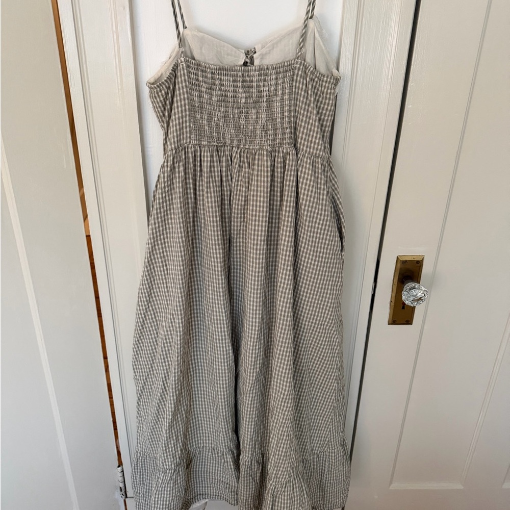 Neuflora Gingham Spaghetti-Strap Dress with Lace Trim - Picture 3 of 3